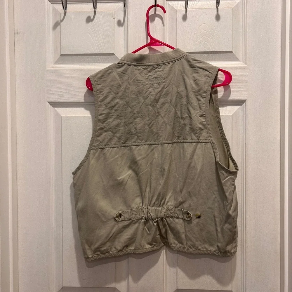 Vintage Columbia Sportswear Vest L Beige‎ Utility Fishing Hiking Outdoor Pockets
